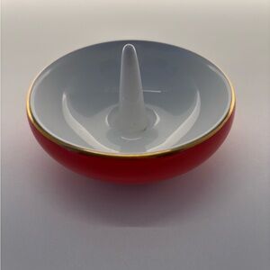 kate spade Red and White Jewelry Holder with Gold Accent